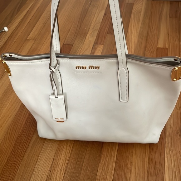 Miu Miu White Tote - Picture 2 of 6